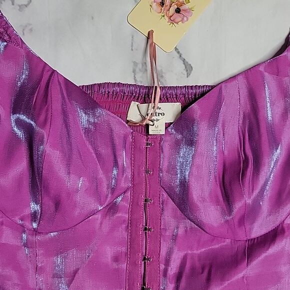 Entro Pink/Purple Iridescent Corset Top - Picture 2 of 4